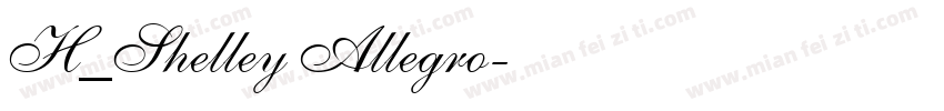 H_Shelley Allegro字体转换